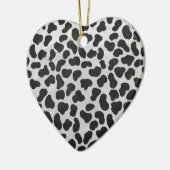 Dalmatiaans zwart-wit afdrukken keramisch ornament (Links)