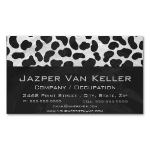 Dalmatiaans zwart-wit afdrukken magnetisch visitekaartje