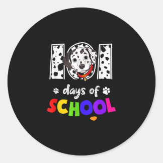 Dalmatiaanse hond 101 dagen school ronde sticker
