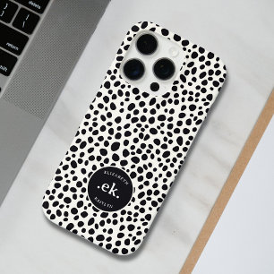 Dalmatiaanse Hond Abstract Patroon Monogram iPhone 16 Pro Hoesje