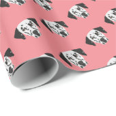 Dalmatiaanse hond met zwarte poot cadeaupapier (Rol Hoek)
