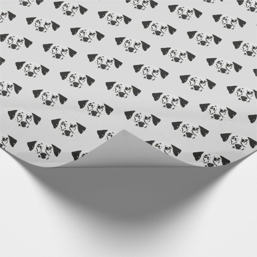 Dalmatiaanse hond met zwarte poot cadeaupapier (Hoek)