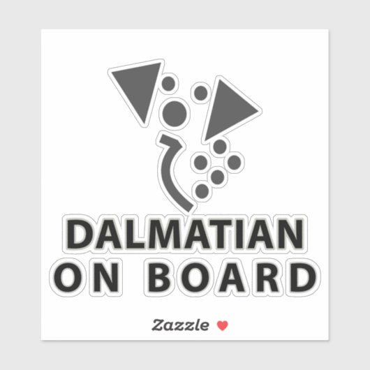 Dalmatian aan boord sticker (Vel)