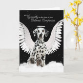 Dalmatian Angel Dog Pet Kaart (Gele Bloem)