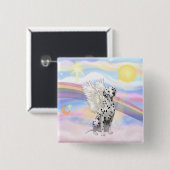 Dalmatian Angel Vierkante Button 5,1 Cm (Voorkant /achterkant)