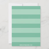 Dalmatian Birthday Invitation (groene strepen) Kaart (Achterkant)