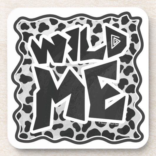 Dalmatian Black and White met Wild Me Drankjes Onderzetter (Voorkant)
