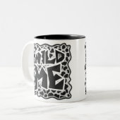 Dalmatian Black and White met Wild Me Tweekleurige Koffiemok (Voorkant links)