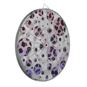 Dalmatian Black en Pink Polka Dot Print Dartbord