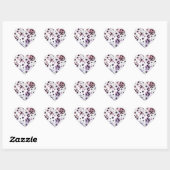 Dalmatian Black en Pink Polka Dot Print Hart Sticker (Vel)