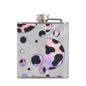Dalmatian Black en Pink Polka Dot Print Heupfles (Achterkant)