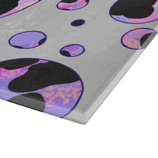 Dalmatian Black en Pink Polka Dot Print Snijplank (Hoek)