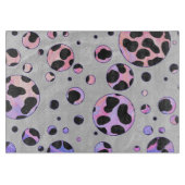 Dalmatian Black en Pink Polka Dot Print Snijplank (Voorkant)