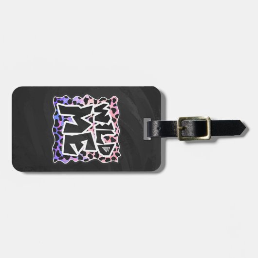 Dalmatian Black en Pink Wild Me Bagagelabel (Voorkant horizontaal)