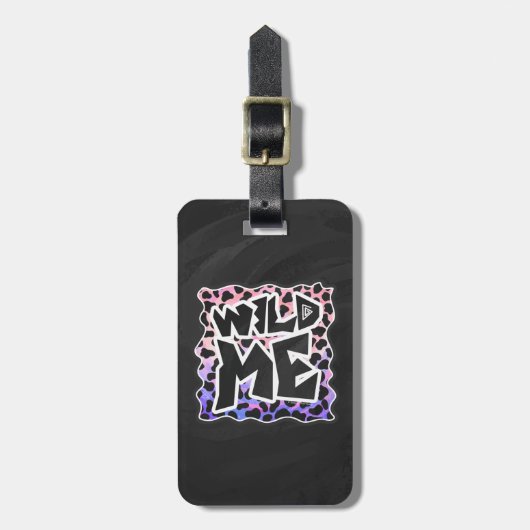 Dalmatian Black en Pink Wild Me Bagagelabel (Voorkant verticaal)