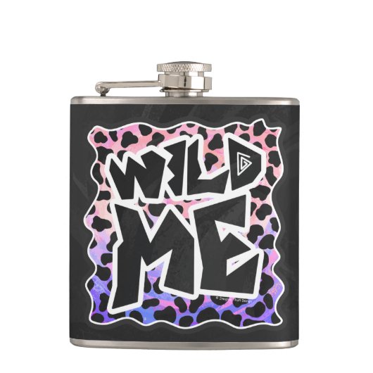 Dalmatian Black en Pink Wild Me Heupfles (Voorkant)