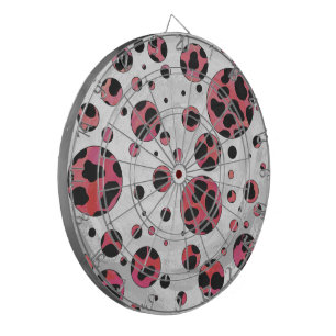 Dalmatian Black en Red met Polka Dots Dartbord