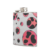 Dalmatian Black en Red met Polka Dots Heupfles (Links)
