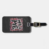 Dalmatian Black en Red met wilde mij Bagagelabel (Voorkant horizontaal)