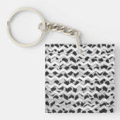 Dalmatian Black en White Chvron Sleutelhanger (Voorkant)