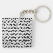 Dalmatian Black en White Chvron Sleutelhanger (Achterkant)