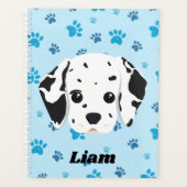 Dalmatian Blue Paw Print op maat Planner (Voorkant)
