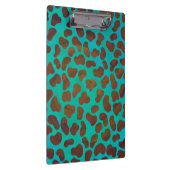 Dalmatian Brown en Blauwgroen met Monogram Klembord (Rechts)