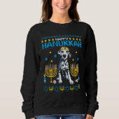 Dalmatian Chanukah Joods Oegly Hanukkah Sweater Pa (Voorkant)