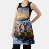 Dalmatian Christmas Boat Holiday Schort (Insitu)