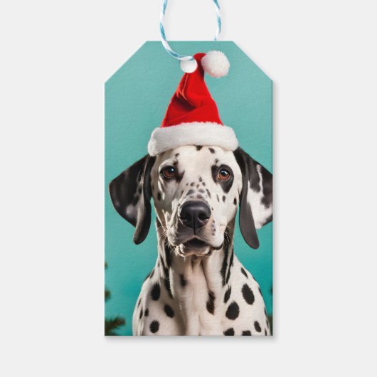 Dalmatian Christmas Cadeaulabel (Voorkant)