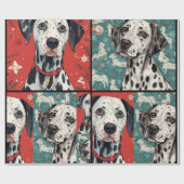 Dalmatian christmas cadeaupapier (Vlak)