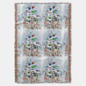 Dalmatian Christmas Deken (Voorkant Verticaal)