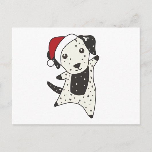 Dalmatian Christmas Dog Winter Animals Dogs Briefkaart (Voorkant)