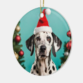 Dalmatian Christmas Keramisch Ornament (Links)