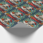 Dalmatian Christmas Santa Bag Adventure Cadeaupapier (Hoek)