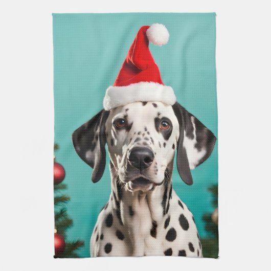 Dalmatian Christmas Theedoek (Verticaal)