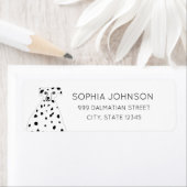 Dalmatian Dog Abstract Illustration Return Address Etiket (Insitu)