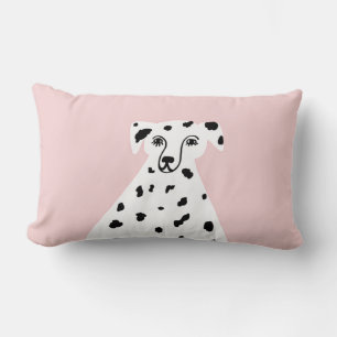 Dalmatian Dog Abstracte illustratie Roze Kussen