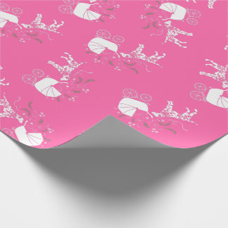 Dalmatian Dog Baby shower Puppy Pink Girl Cadeaupapier