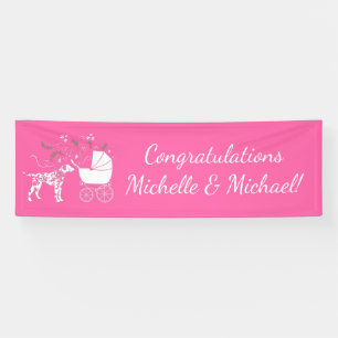 Dalmatian Dog Baby shower Puppy Pink Girl Spandoek