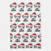 Dalmatian Dog Breed Christmas Theedoek (Verticaal)