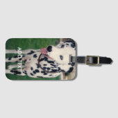 Dalmatian Dog Custom Foto Upload Pet Afbeelding Bagagelabel (Voorkant (horizontaal))