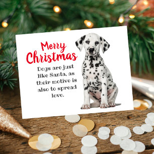 Dalmatian Dog Holiday Card Feestdagenkaart