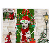 Dalmatian Dog Kerstmis Groot Cadeauzakje (Achterkant)