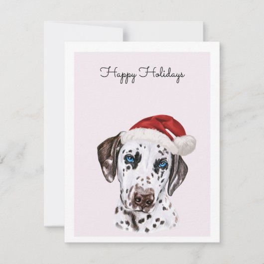 Dalmatian Dog met Santa Hat Kaart (Voorkant)