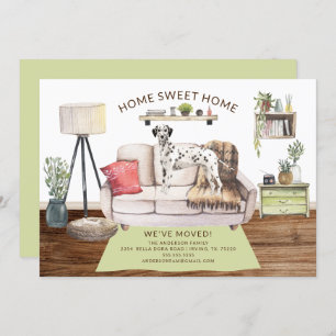 Dalmatian Dog Moving Announter Kaart