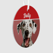 Dalmatian Dog Name Photo Holiday Christmas (devant)