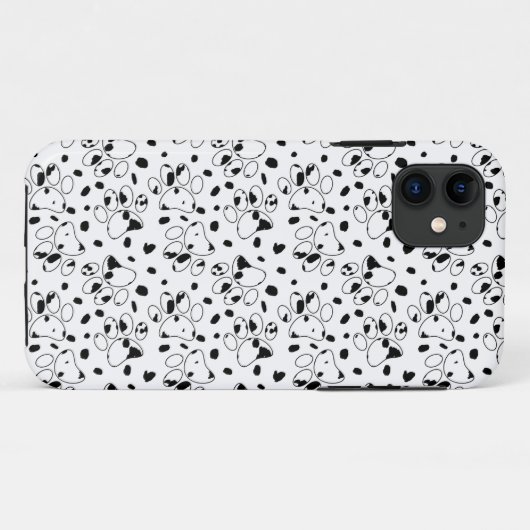 Dalmatian Dog Paw met spots Case-Mate iPhone Case (Achterkant (horizontaal))