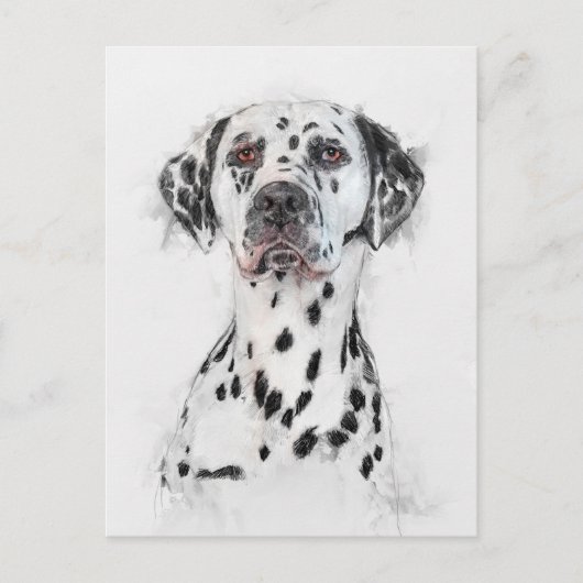 Dalmatian Dog Portrait Briefkaart (Voorkant)