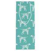 Dalmatian Dog Puppy Wijn Cadeautas (Achterkant)